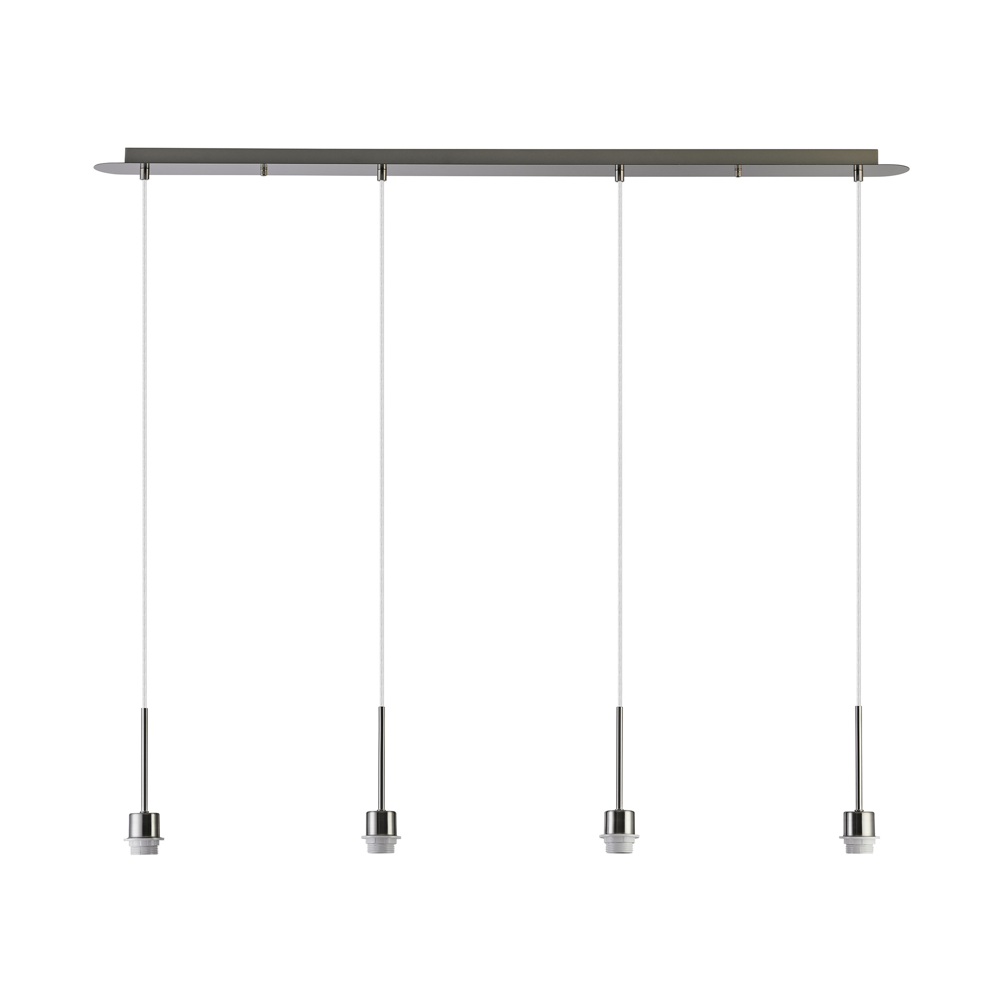 Carrie Satin Nickel Ceiling Lights Deco Linear Fittings